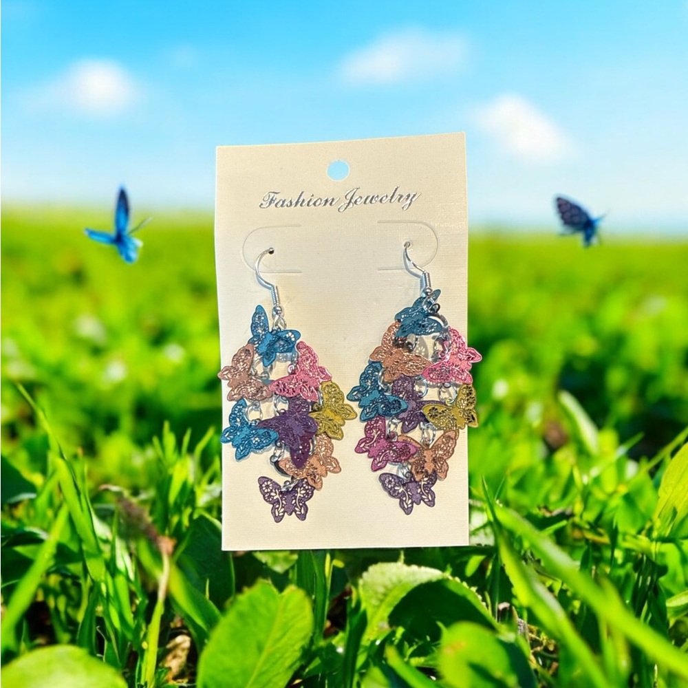 Colorful Butterfly Dangle Earrings
